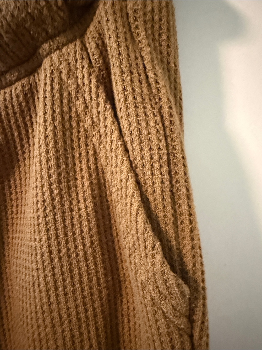 aerie Waffle Knit Joggers in Brown - Picture 3 of 5
